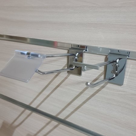 Гачок з цінникотримачем для економпанелі диаметром 6 мм